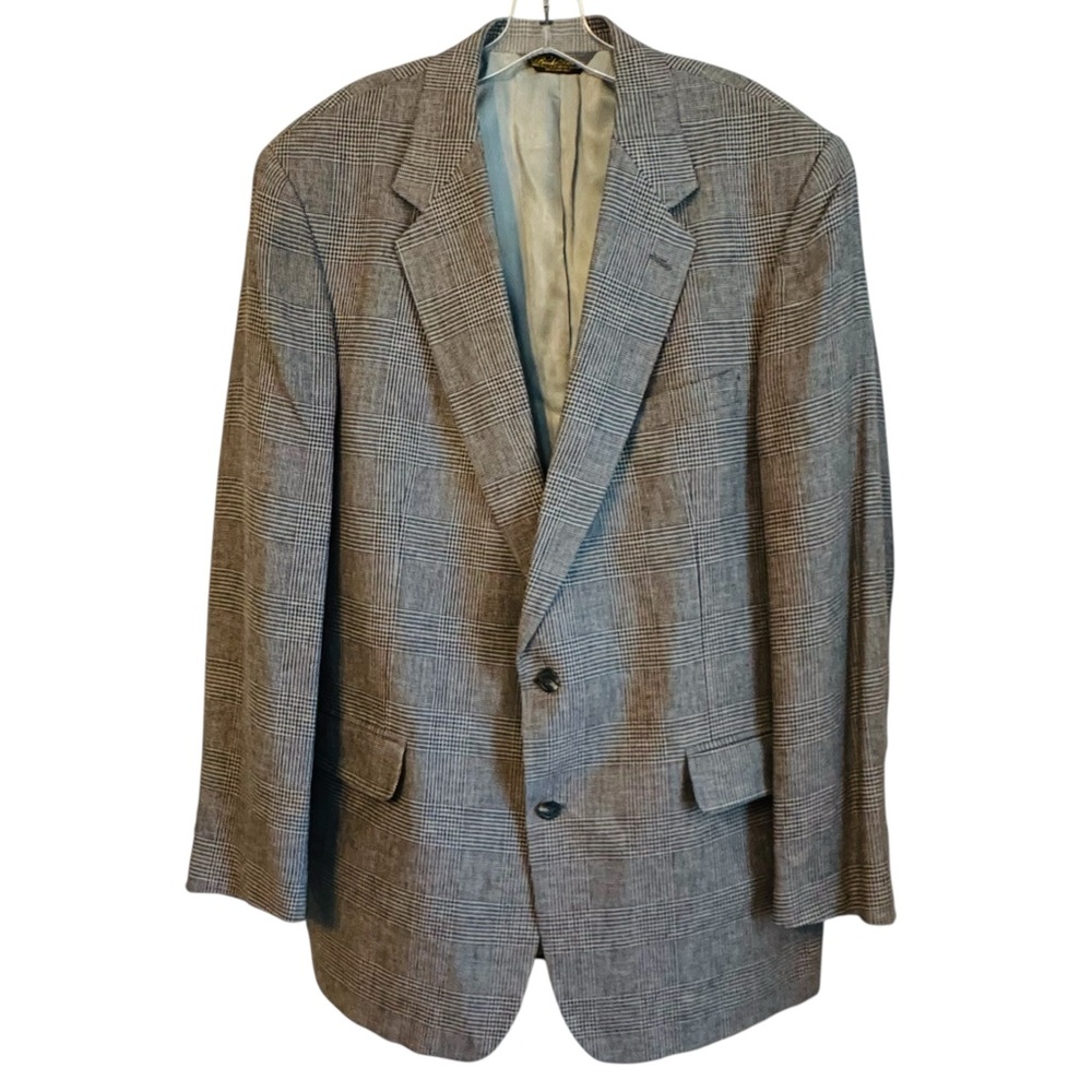 Brooks Brothers Designer Plaid Men's Sports Coat Business Blazer sz 44 Lg